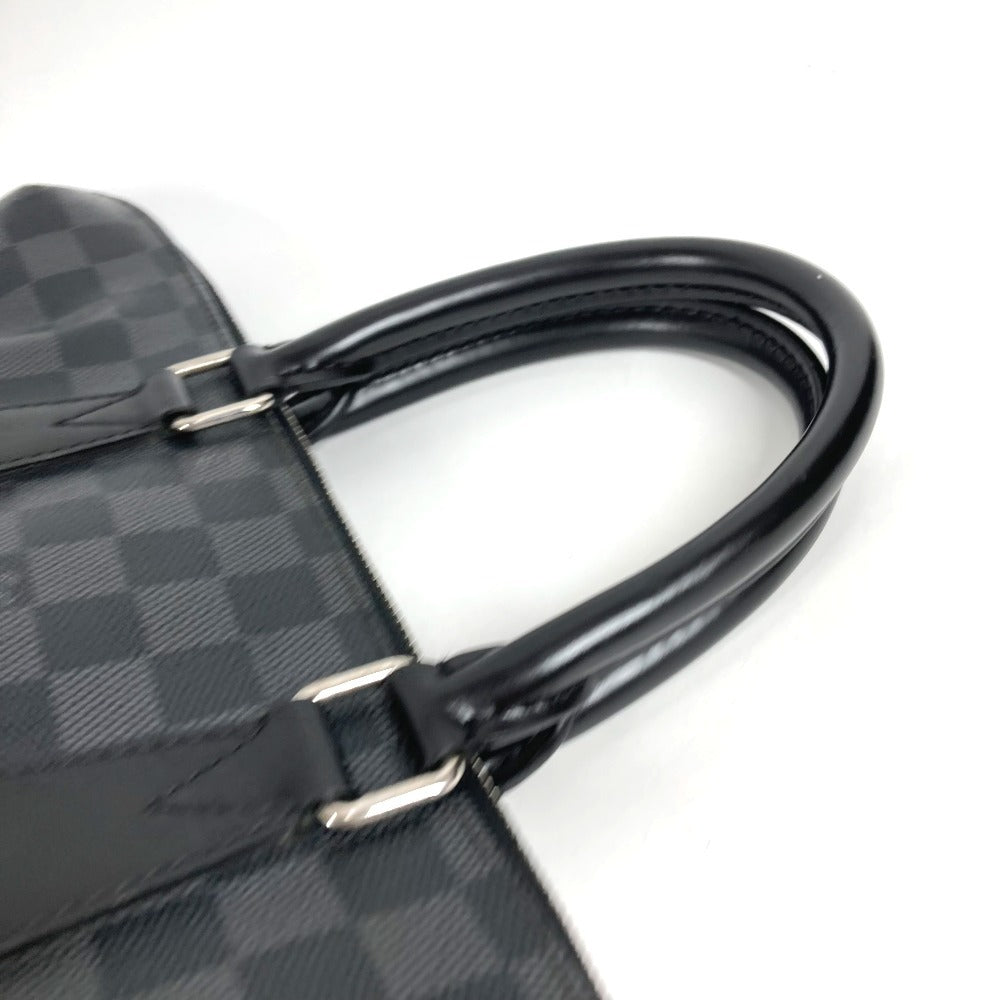 LOUIS VUITTON N48224 Damier Graphite Port Document Jour PDJ Bag Briefcase Handbag Document Bag Business Bag Damier Graphite Canvas Men's Black