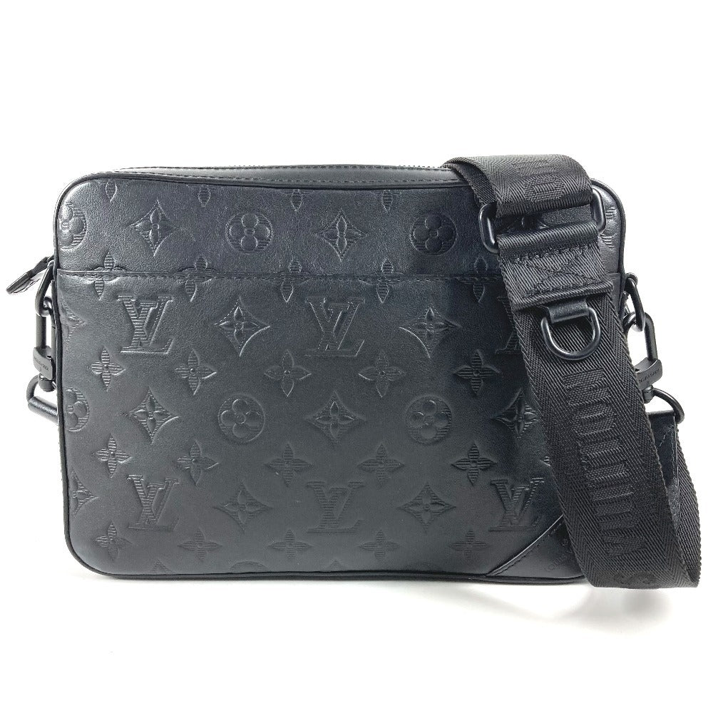 LOUIS VUITTON M69827 モノグラムシャドウ デュオ メッセンジャー カバン 斜め掛け ショルダーバッグ モノグラムシャドウレザー ユニセックス ブラック