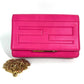 FENDI 8M0346 ショルダーバッグ フラップ FF ロゴ チェーンウォレット ロングウォレット ショルダーウォレット 長財布 レザー ユニセックス ピンク