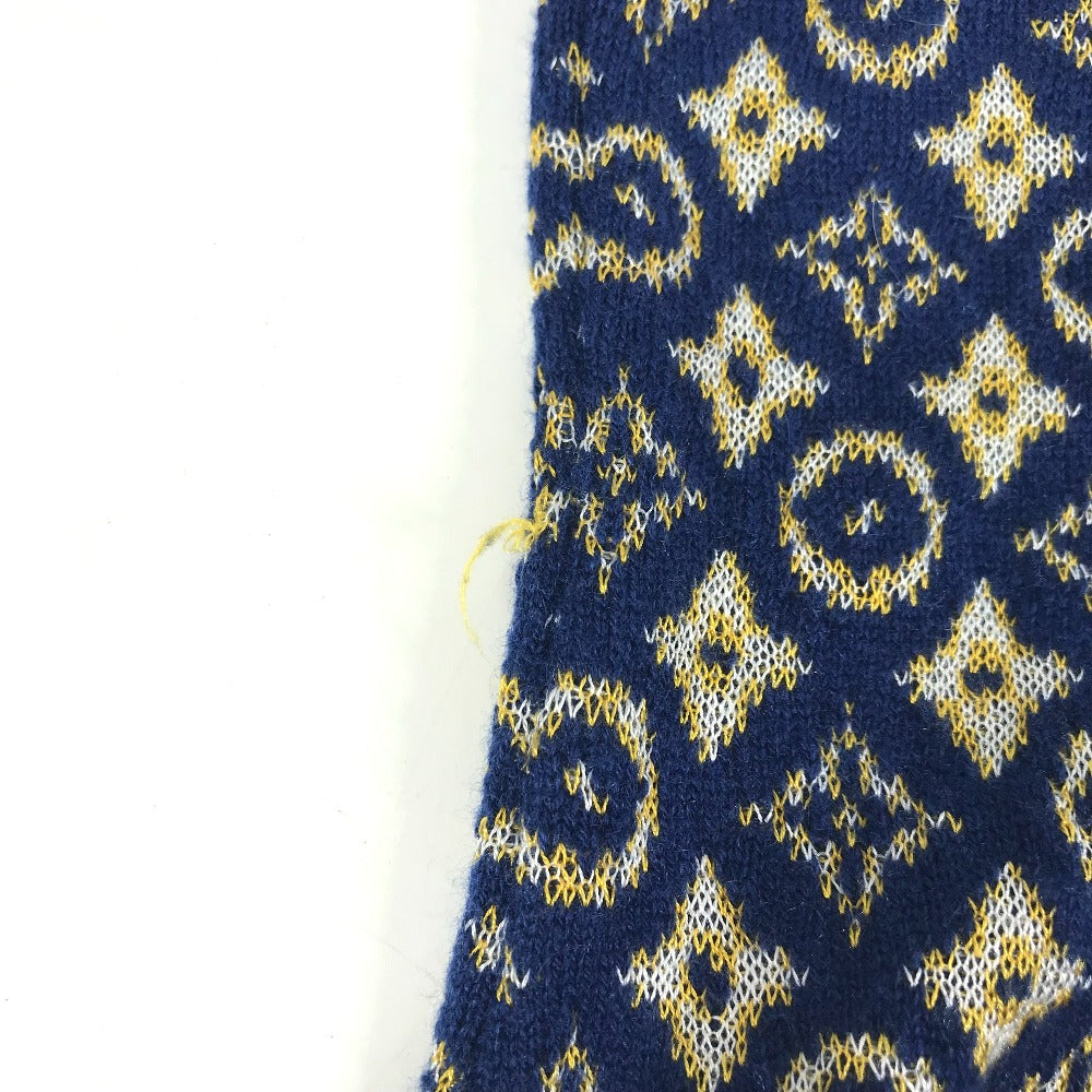 LOUIS VUITTON モノグラム ロゴ ニット 半袖 アパレル RW152A ワンピース シルク レディース ブルー