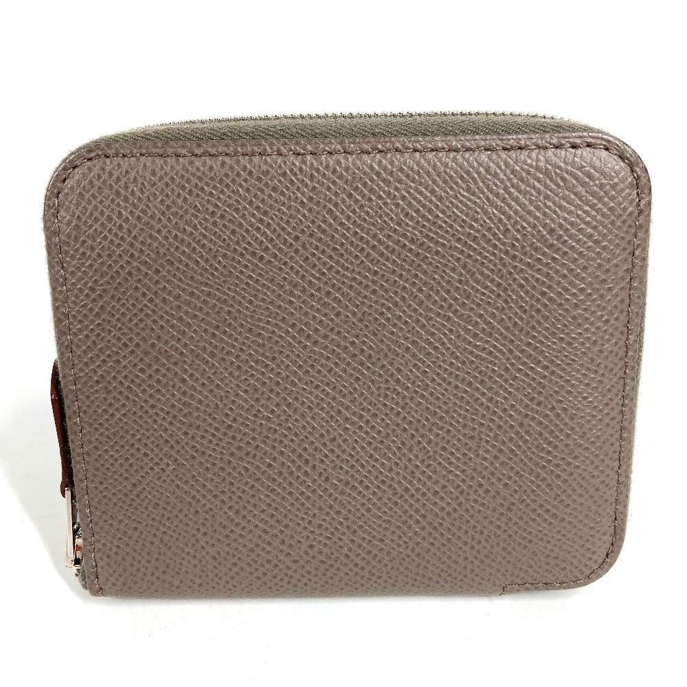 HERMES アザップコンパクトシルクイン 財布 小銭入れ ウォレット ラウンドファスナー コインケース エプソン ユニセックス エタン グレー