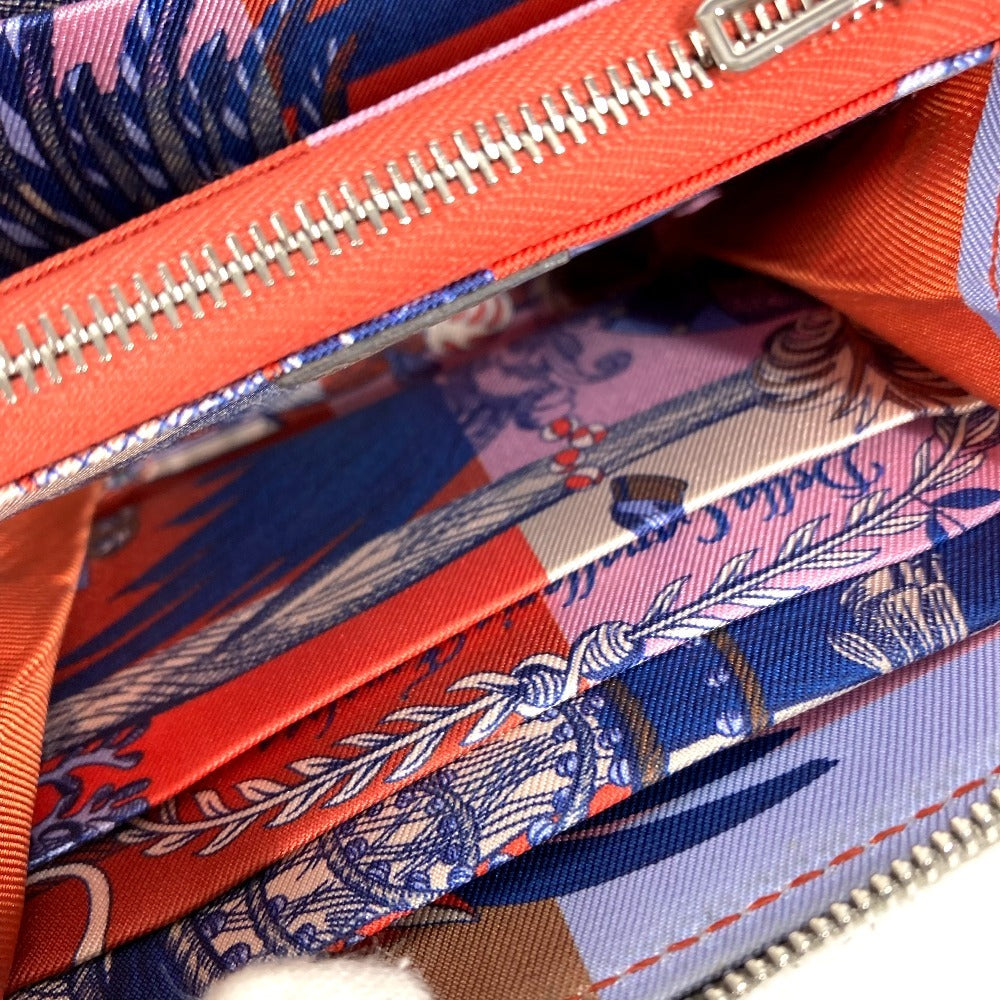 HERMES アザップコンパクトシルクイン 財布 小銭入れ ウォレット ラウンドファスナー コインケース エプソン ユニセックス エタン グレー