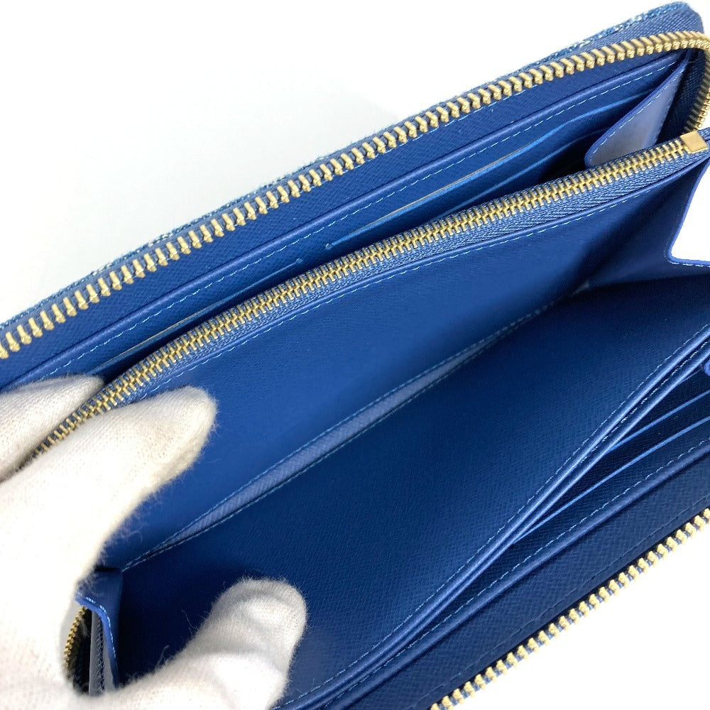 LOUIS VUITTON M23161 Takashi Murakami Collaboration Monogram Denim Cherry LV × TM Zippy Wallet Long Wallet Round Zipper Wallet Ladies Blue