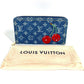 LOUIS VUITTON M23161 Takashi Murakami Collaboration Monogram Denim Cherry LV × TM Zippy Wallet Long Wallet Round Zipper Wallet Ladies Blue