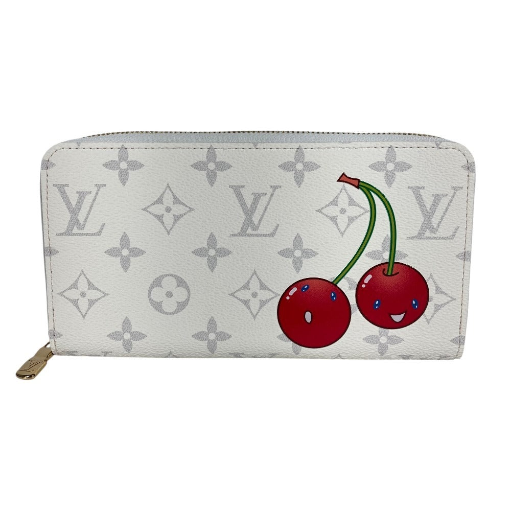 LOUIS VUITTON M14240 Takashi Murakami Collaboration Monogram LV x TM Zippy Wallet Cherry Long Wallet Monogram Canvas Women's White