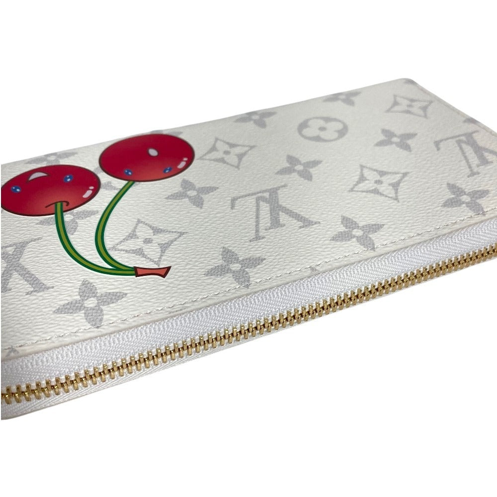 LOUIS VUITTON M14240 Takashi Murakami Collaboration Monogram LV x TM Zippy Wallet Cherry Long Wallet Monogram Canvas Women's White