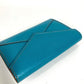 CARTIER Logo Wallet Coin Purse Card Holder Pass Case Card Case Leather Unisex Blue