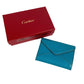 CARTIER Logo Wallet Coin Purse Card Holder Pass Case Card Case Leather Unisex Blue