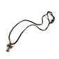 CHROME HEARTS スモールクロス レザー ブレイド 革紐 アクセサリー ネックレス SV925 ユニセックス シルバー