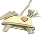 HERMES Horse Cheval Rodeo Robeo Cool PM Heart Bag Charm Keyring Charm Agneau Milo Unisex Craie/Jaune Milton/Rouge de Coeur White
