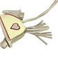 HERMES Horse Cheval Rodeo Robeo Cool PM Heart Bag Charm Keyring Charm Agneau Milo Unisex Craie/Jaune Milton/Rouge de Coeur White