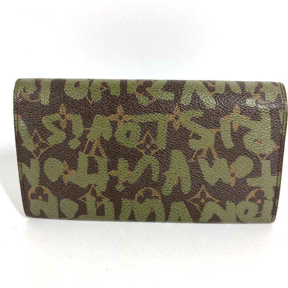LOUIS VUITTON M92188 Old Monogram Graffiti Portemonnaie Credit Long Wallet Flap Long Wallet Monogram Graffiti Canvas Unisex Khaki Brown