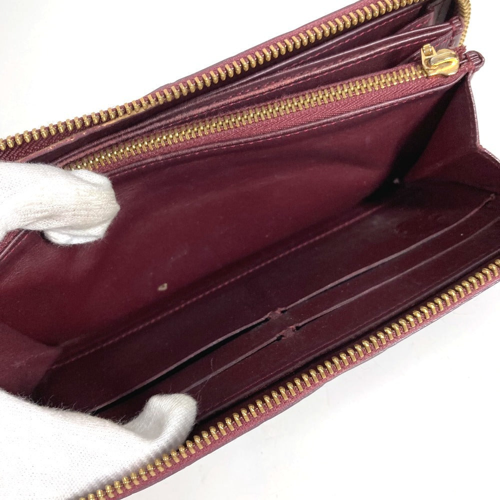 LOUIS VUITTON M93522 Monogram Vernis Zippy Wallet Long Wallet Round Zipper Amarante Purple Monogram Vernis Canvas Unisex
