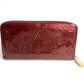 LOUIS VUITTON M93522 Monogram Vernis Zippy Wallet Long Wallet Round Zipper Amarante Purple Monogram Vernis Canvas Unisex