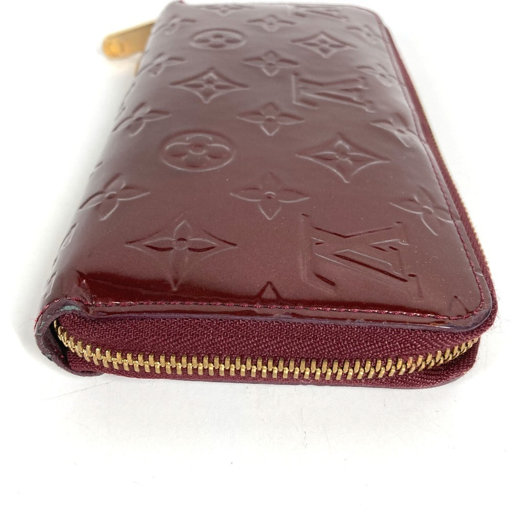 LOUIS VUITTON M93522 Monogram Vernis Zippy Wallet Long Wallet Round Zipper Amarante Purple Monogram Vernis Canvas Unisex