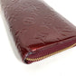 LOUIS VUITTON M93522 Monogram Vernis Zippy Wallet Long Wallet Round Zipper Amarante Purple Monogram Vernis Canvas Unisex