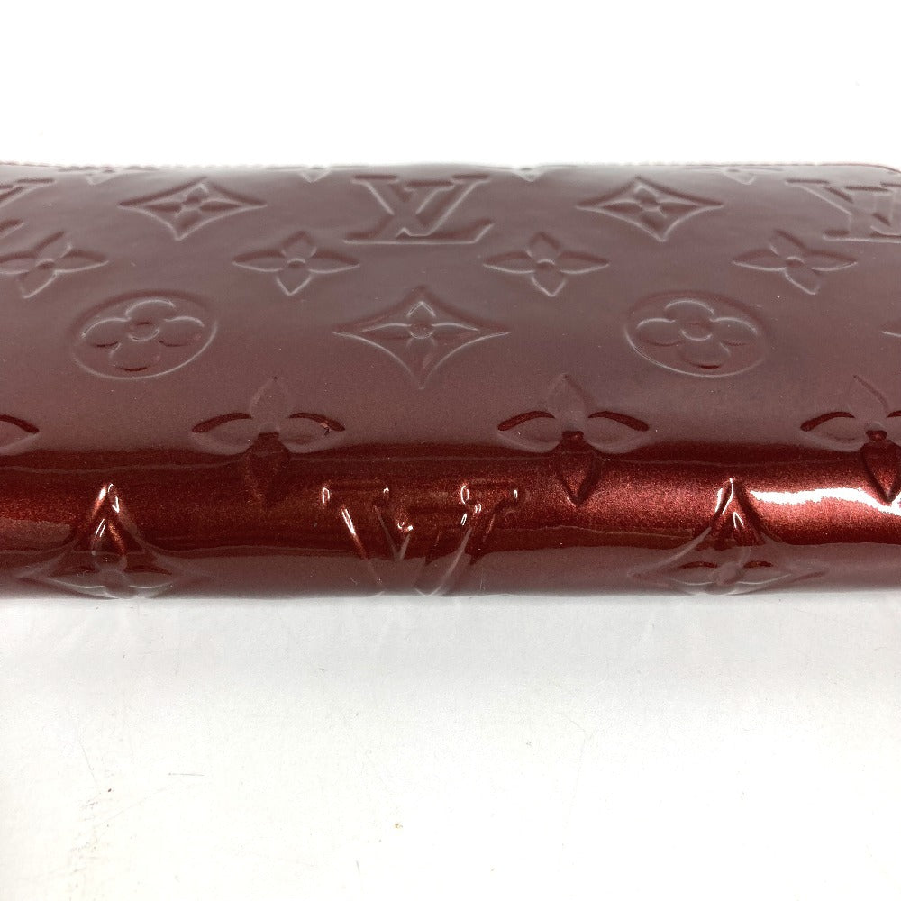 LOUIS VUITTON M93522 Monogram Vernis Zippy Wallet Long Wallet Round Zipper Amarante Purple Monogram Vernis Canvas Unisex