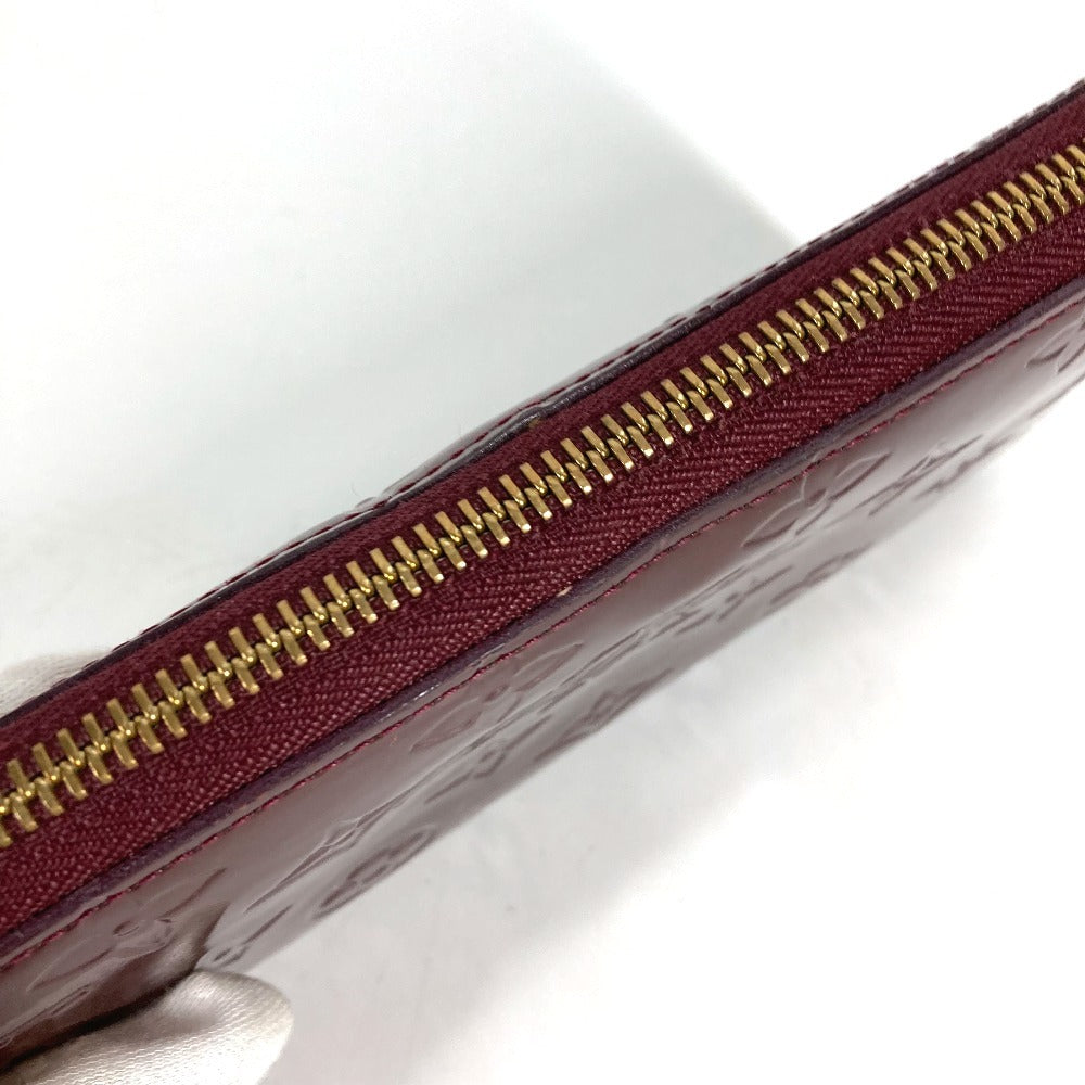 LOUIS VUITTON M93522 Monogram Vernis Zippy Wallet Long Wallet Round Zipper Amarante Purple Monogram Vernis Canvas Unisex
