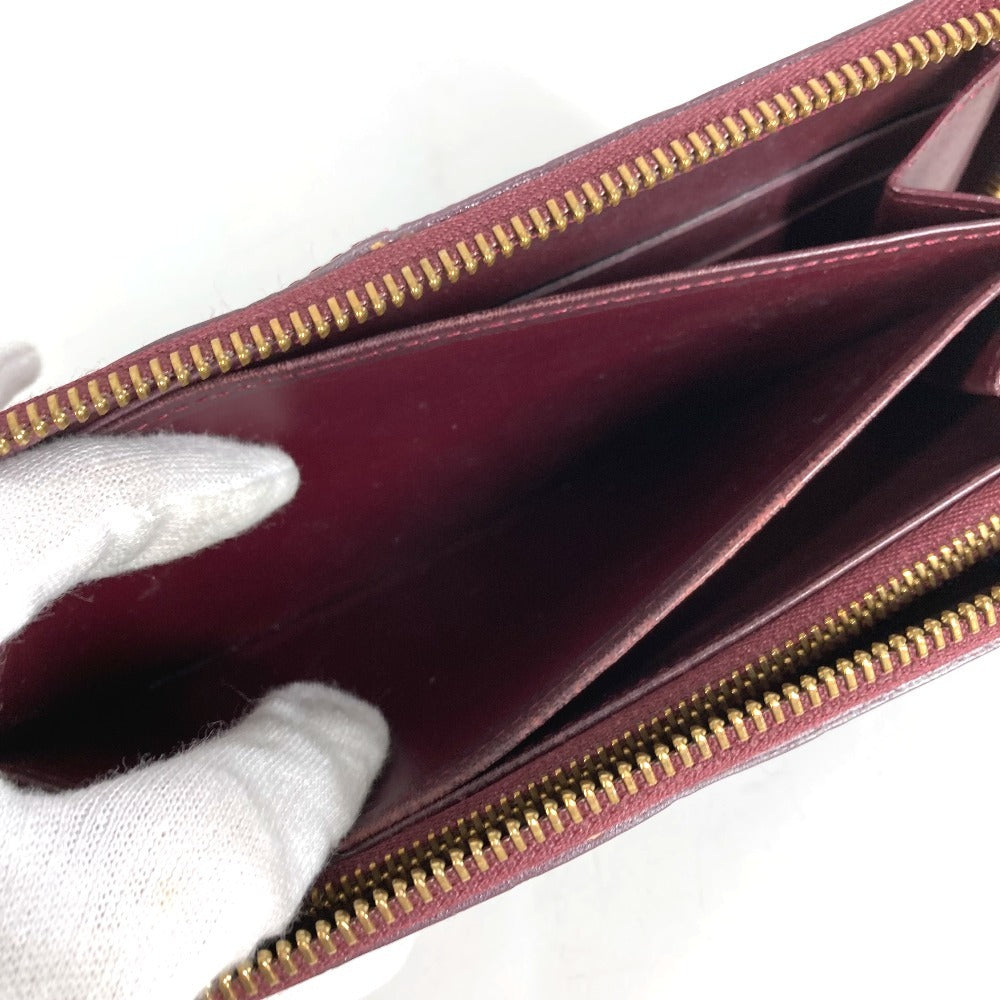 LOUIS VUITTON M93522 Monogram Vernis Zippy Wallet Long Wallet Round Zipper Amarante Purple Monogram Vernis Canvas Unisex