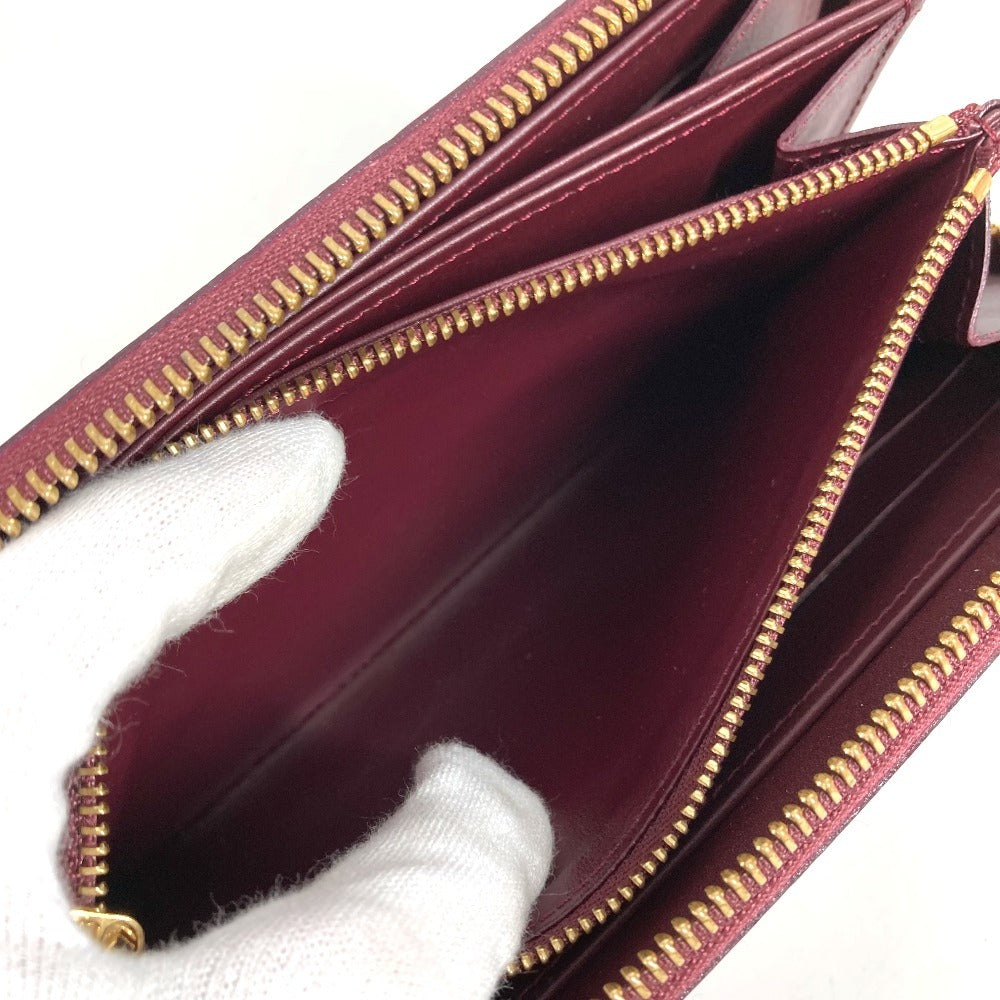 LOUIS VUITTON M93575 Monogram Vernis Zippy Wallet Long Wallet Round Fastener Monogram Vernis Canvas Unisex Violet Purple