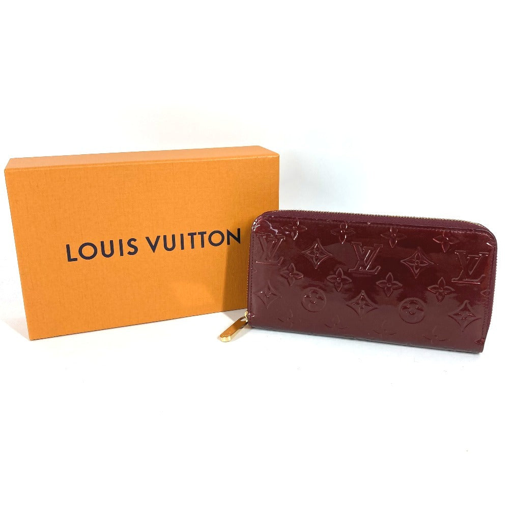 LOUIS VUITTON M93575 Monogram Vernis Zippy Wallet Long Wallet Round Fastener Monogram Vernis Canvas Unisex Violet Purple