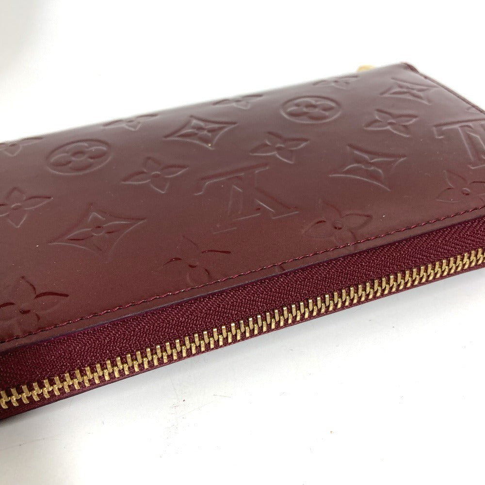LOUIS VUITTON M93575 Monogram Vernis Zippy Wallet Long Wallet Round Fastener Monogram Vernis Canvas Unisex Violet Purple