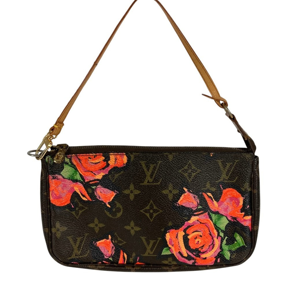 LOUIS VUITTON M48615 Monogram Rose Pochette Accessoires Handbag Shoulder Bag Pouch Monogram Canvas Women's Brown