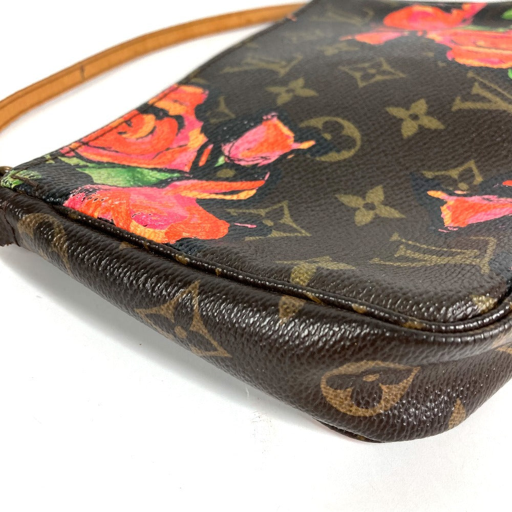LOUIS VUITTON M48615 Monogram Rose Pochette Accessoires Handbag Shoulder Bag Pouch Monogram Canvas Women's Brown