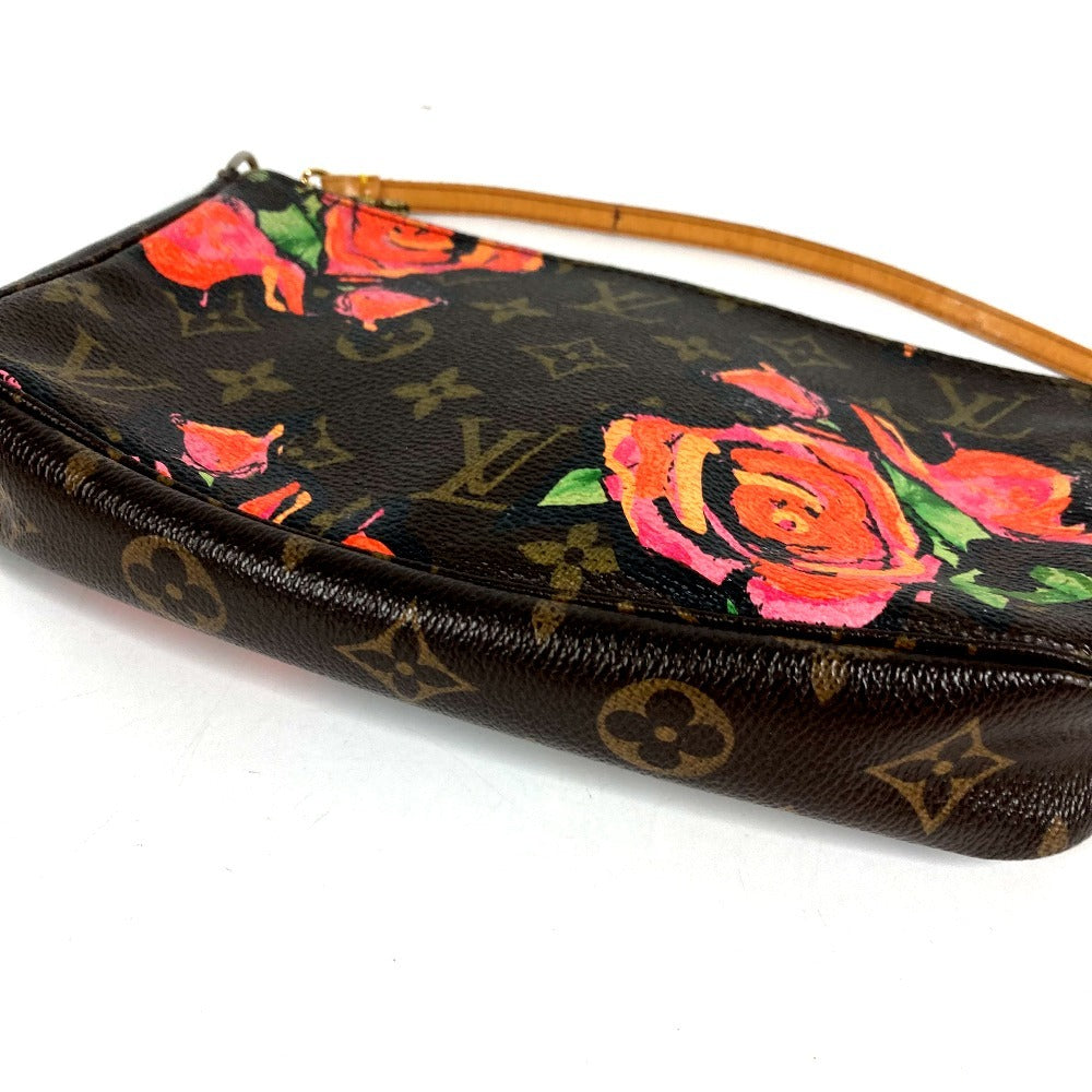 LOUIS VUITTON M48615 Monogram Rose Pochette Accessoires Handbag Shoulder Bag Pouch Monogram Canvas Women's Brown