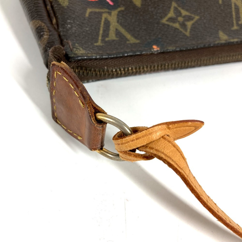 LOUIS VUITTON M48615 Monogram Rose Pochette Accessoires Handbag Shoulder Bag Pouch Monogram Canvas Women's Brown