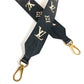 LOUIS VUITTON J02520 バイカラー モノグラム ロゴ バッグアクセサリー ショルダーストラップ レザー ユニセックス ブラック