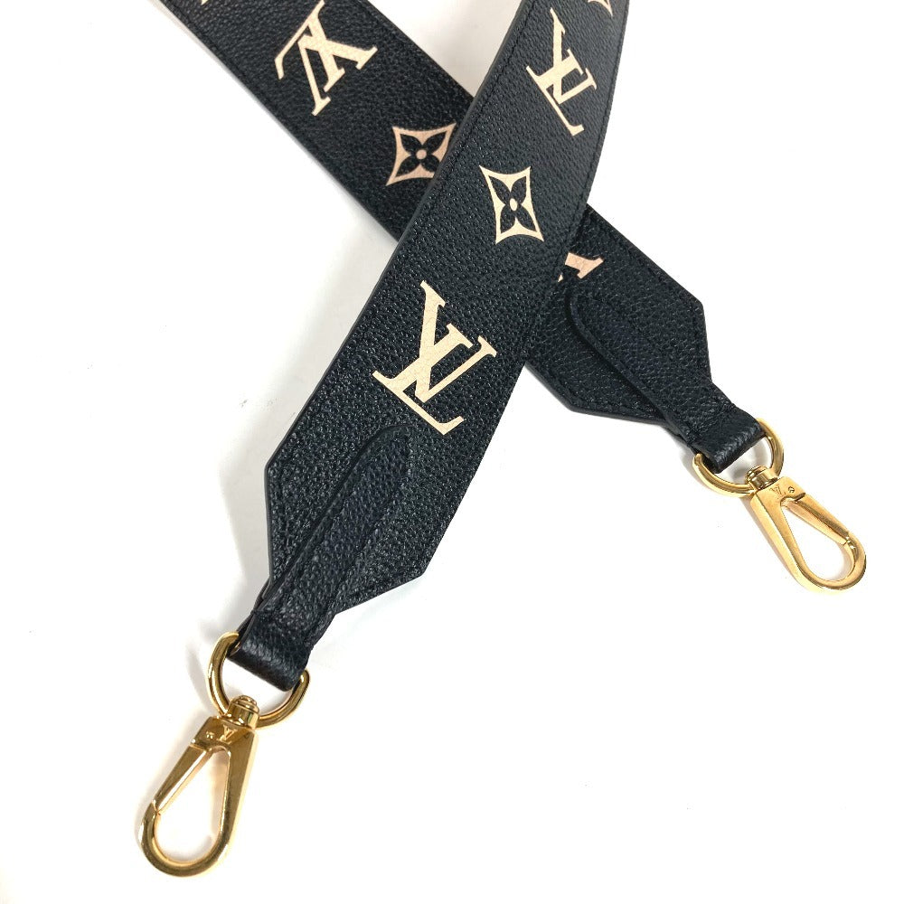 LOUIS VUITTON J02520 バイカラー モノグラム ロゴ バッグアクセサリー ショルダーストラップ レザー ユニセックス ブラック