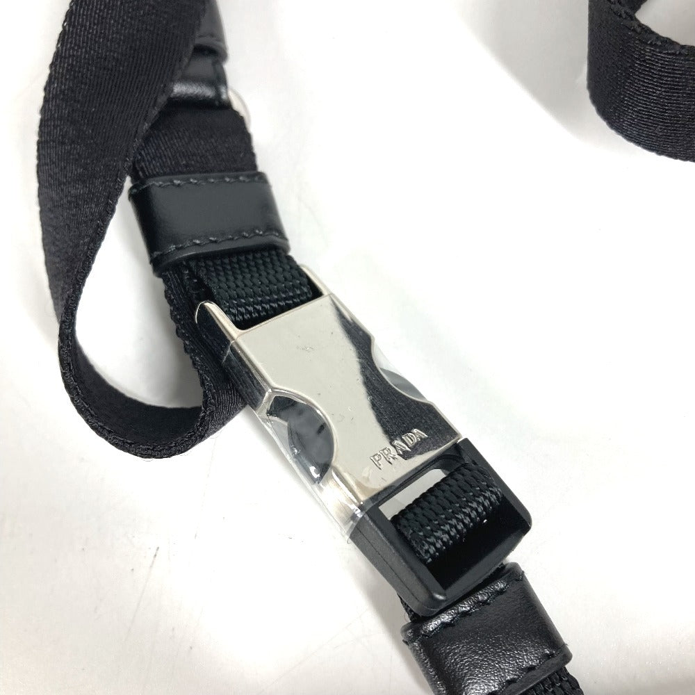 PRADA 2YG008 トライアングルロゴ 三角ロゴ プレート ペットリード ロゴ ポーチ わんちゃん 犬 ペット お散歩 リード ナイロン ユニセックス ブルー