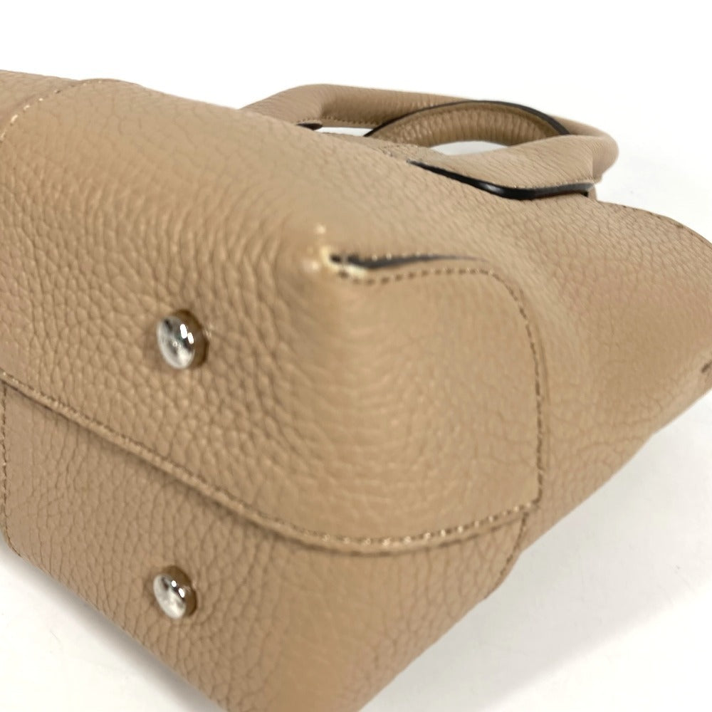 TOD’S XBWDBSA0100WSS Di ディーアイ ミニ ロゴ ハンドバッグ カバン 斜め掛け 2WAYバッグ トートバッグ ショルダーバッグ レザー レディース ベージュ