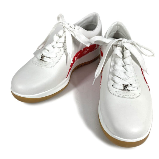 LOUIS VUITTON 1A3EQ5 シュプリーム supreme モノグラム シューズ 靴 アパレル 紐 スニーカー レザー メンズ ホワイト