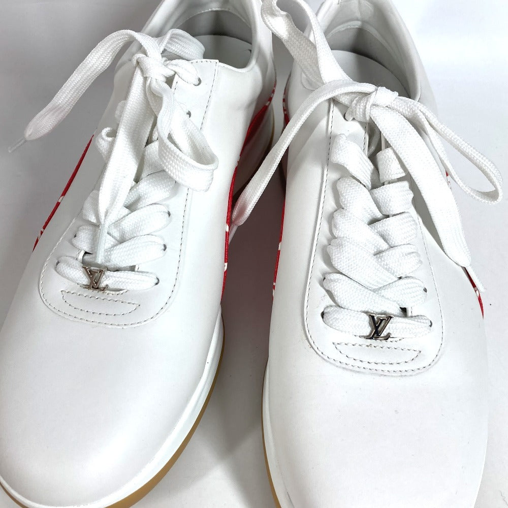 LOUIS VUITTON 1A3EQ5 シュプリーム supreme モノグラム シューズ 靴 アパレル 紐 スニーカー レザー メンズ ホワイト