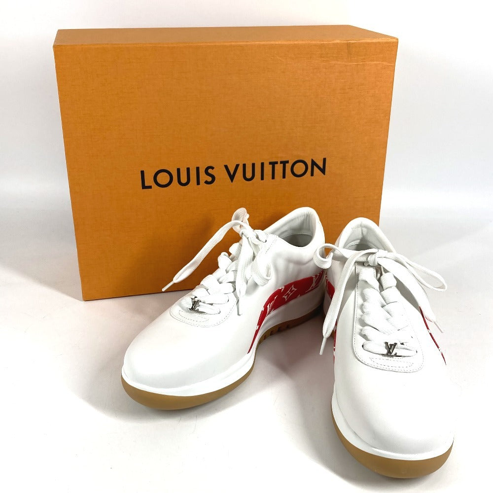 LOUIS VUITTON 1A3EQ5 シュプリーム supreme モノグラム シューズ 靴 アパレル 紐 スニーカー レザー メンズ ホワイト