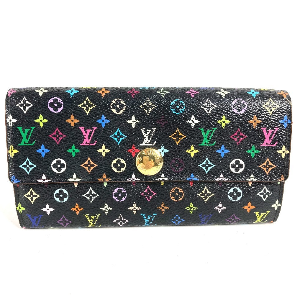LOUIS VUITTON M60273 モノグラムマルチカラー ポルトフォイユ サラ ポルトフォイユサラ ロングウォレット フラップ 長財布 モノグラムマルチカラーキャンバス ユニセックス ブラック
