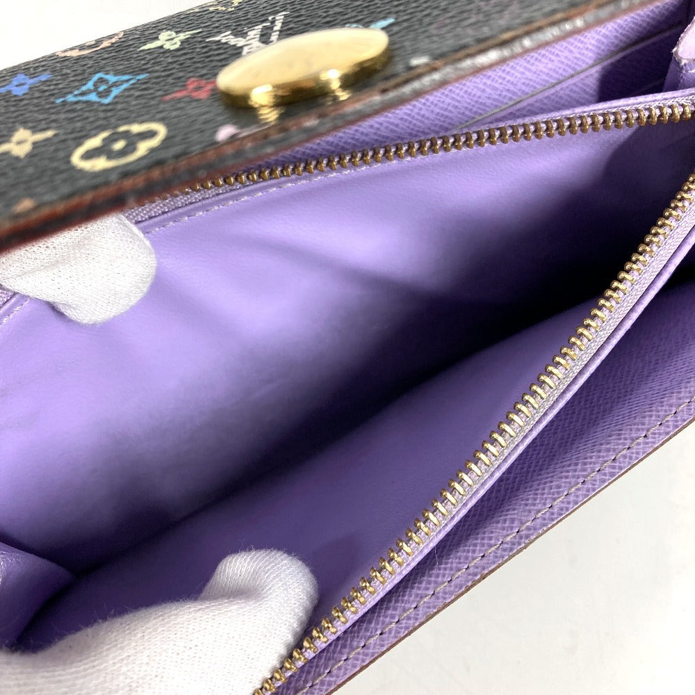 LOUIS VUITTON M60273 モノグラムマルチカラー ポルトフォイユ サラ ポルトフォイユサラ ロングウォレット フラップ 長財布 モノグラムマルチカラーキャンバス ユニセックス ブラック