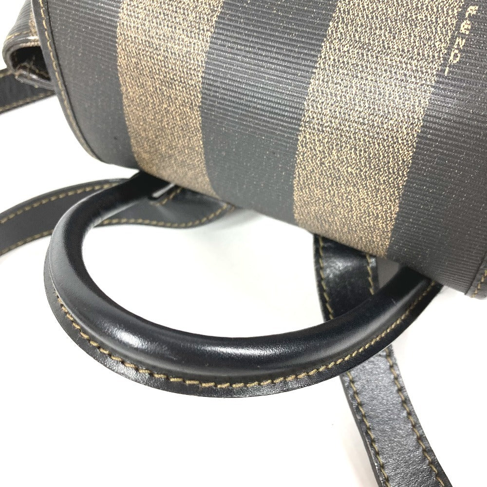 FENDI ヴィンテージ ペカン ロゴ カバン バックパック リュックサック PVC/レザー ユニセックス カーキ