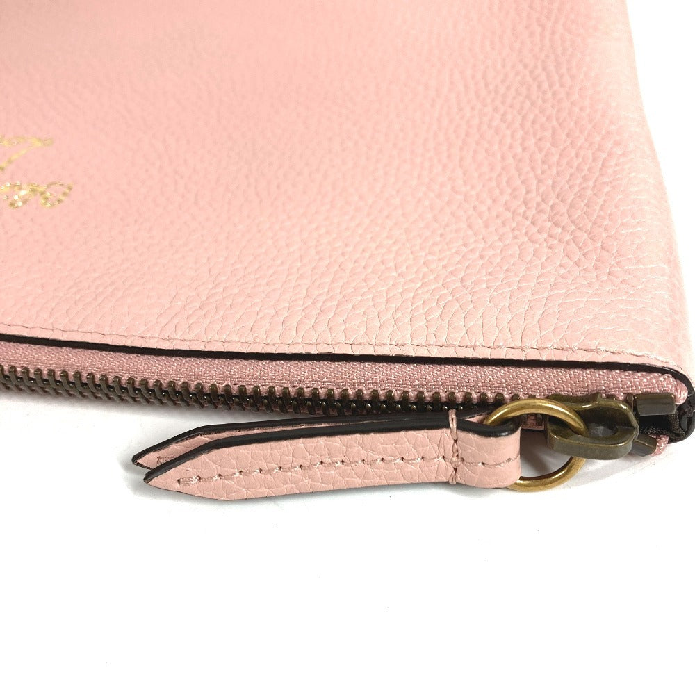 GUCCI 460187 ロゴ BEE アニマリエ ビー 蜂 ハチ カバン セカンドバッグ ポーチ クラッチバッグ レザー ユニセックス ピンク