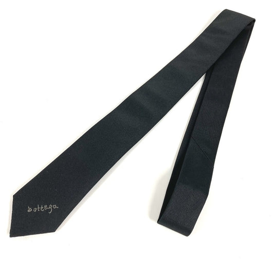 BOTTEGA VENETA Logo Accessories Suit Apparel Necktie Silk Men's Black