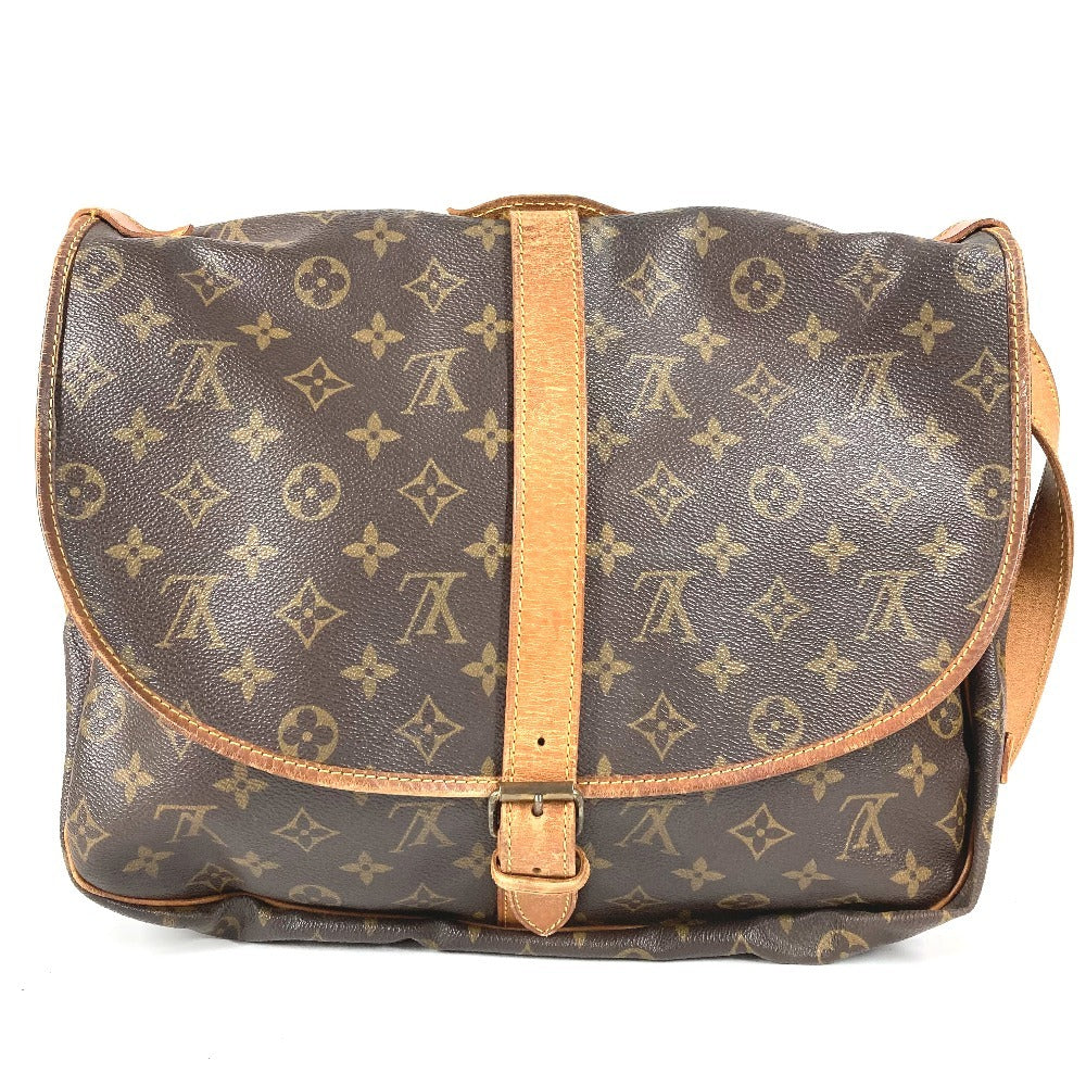 LOUIS VUITTON M42254 モノグラム ソミュール35 ソミュール35 カバン バッグ 斜め掛け フラップ ショルダーバッグ モノグラムキャンバス ユニセックス ブラウン
