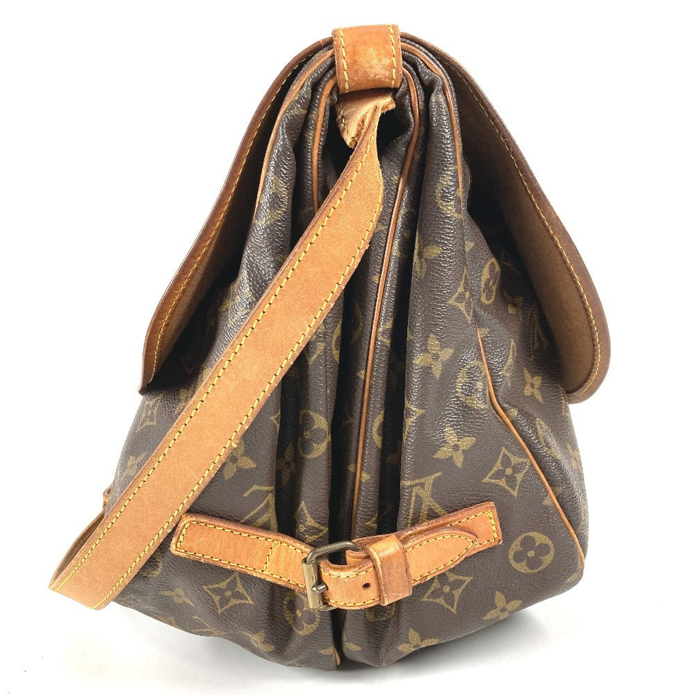 LOUIS VUITTON M42254 モノグラム ソミュール35 ソミュール35 カバン バッグ 斜め掛け フラップ ショルダーバッグ モノグラムキャンバス ユニセックス ブラウン
