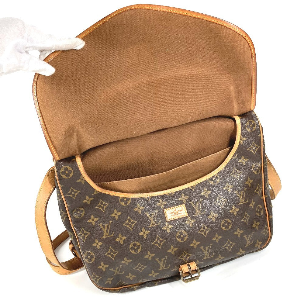 LOUIS VUITTON M42254 モノグラム ソミュール35 ソミュール35 カバン バッグ 斜め掛け フラップ ショルダーバッグ モノグラムキャンバス ユニセックス ブラウン