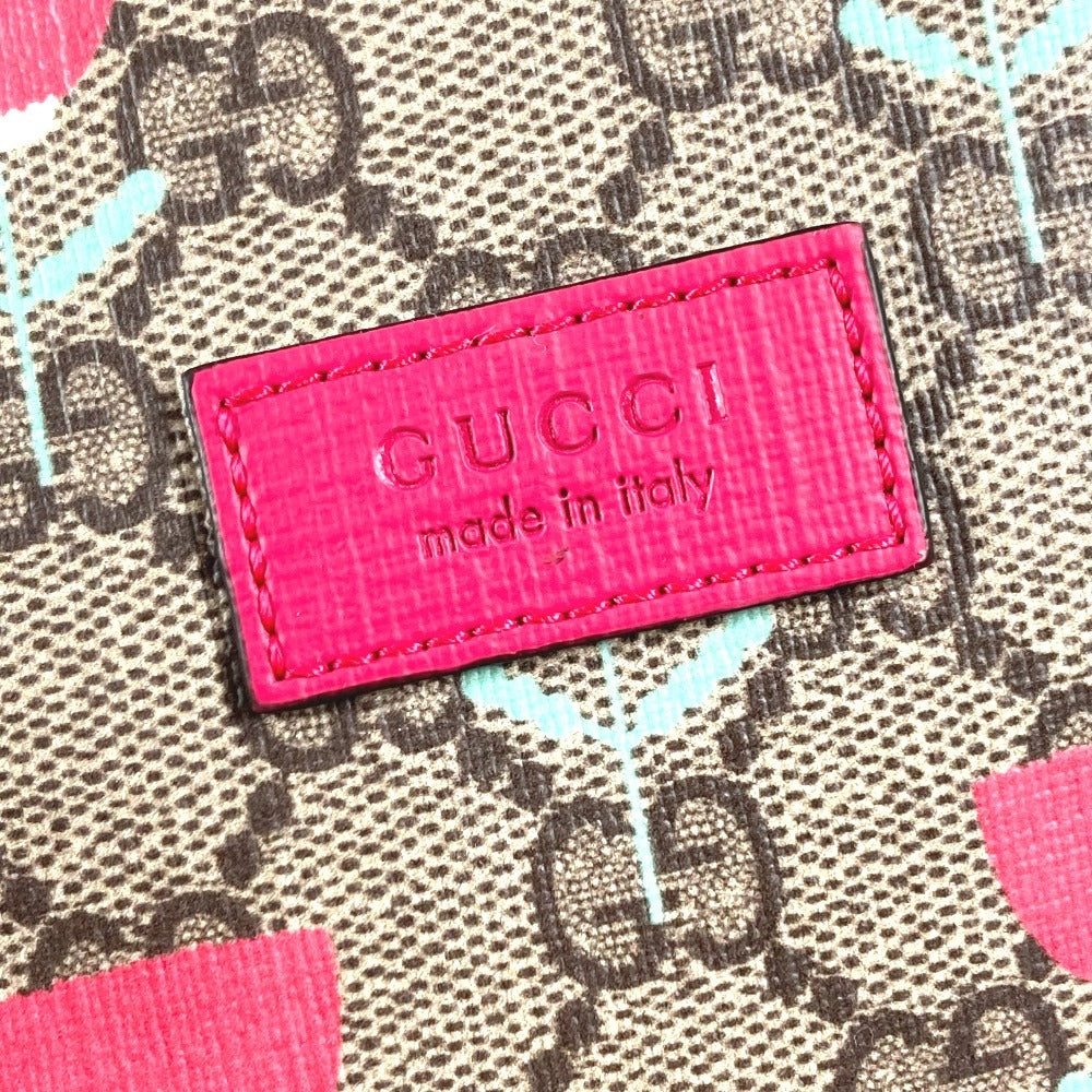 GUCCI 782708 キムスンヨン GGスプリーム ロゴ フラワー 花 チューリップ カバン バックパック リュックサック GGスプリームキャンバス キッズ ベージュ