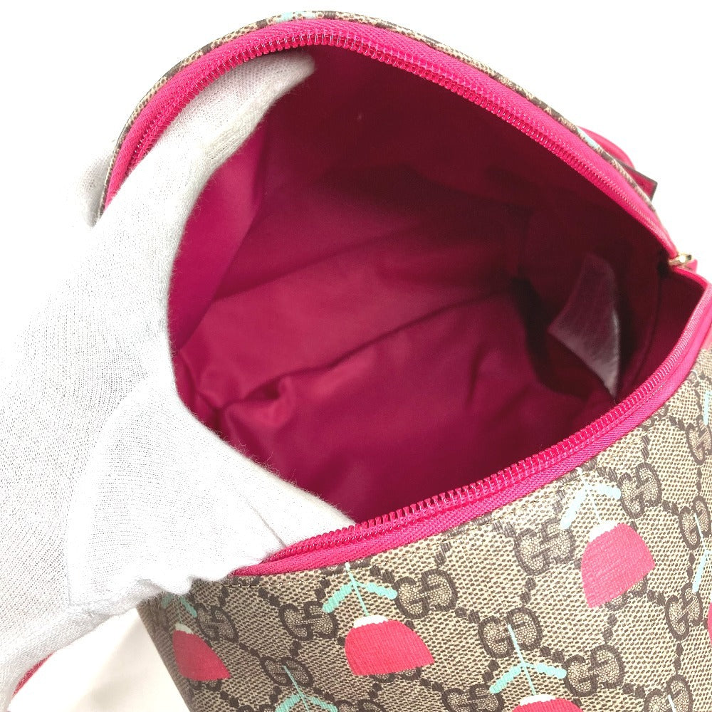 GUCCI 782708 キムスンヨン GGスプリーム ロゴ フラワー 花 チューリップ カバン バックパック リュックサック GGスプリームキャンバス キッズ ベージュ