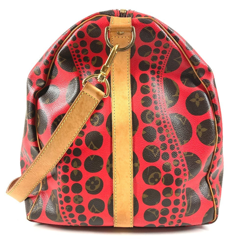 LOUIS VUITTON M40695 モノグラム パンプキン ドット LV×YK キーポルバンドリエール55 旅行バッグ トラベルバッグ カバン 2WAYバッグ ショルダーバッグ ボストンバッグ モノグラムキャンバス ユニセックス レッド