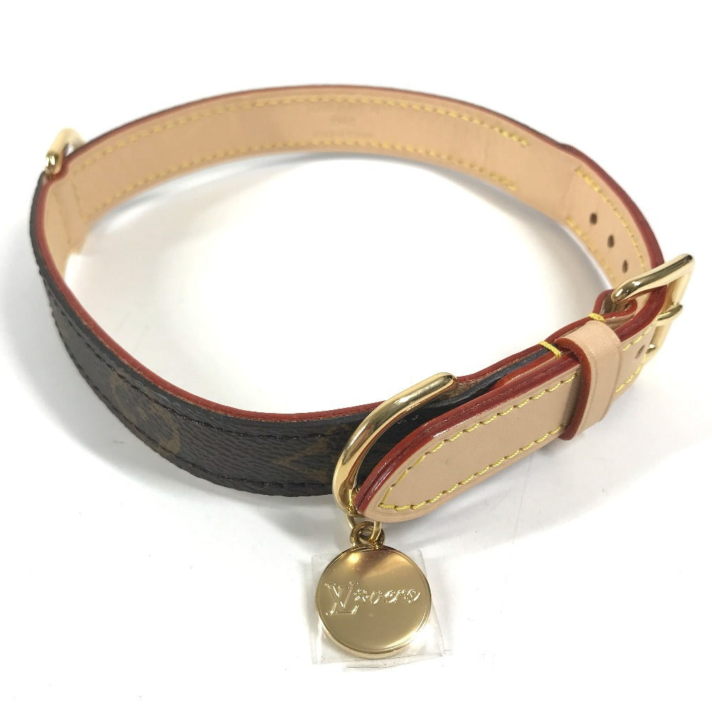LOUIS VUITTON GI1214 モノグラム ドッグ カラー MM 犬用首輪 ペット わんちゃん 首輪 モノグラムキャンバス ユニセックス ブラウン