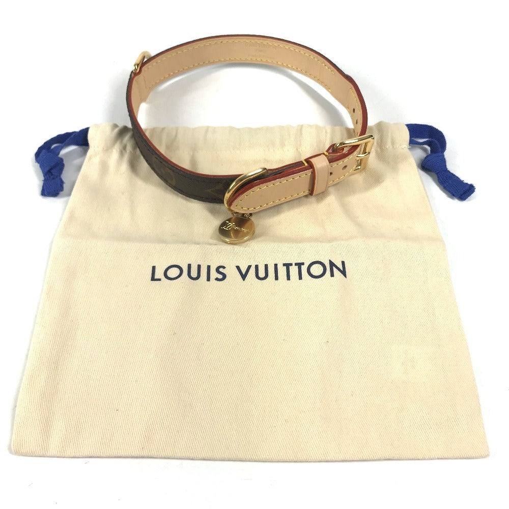 LOUIS VUITTON GI1214 モノグラム ドッグ カラー MM 犬用首輪 ペット わんちゃん 首輪 モノグラムキャンバス ユニセックス ブラウン
